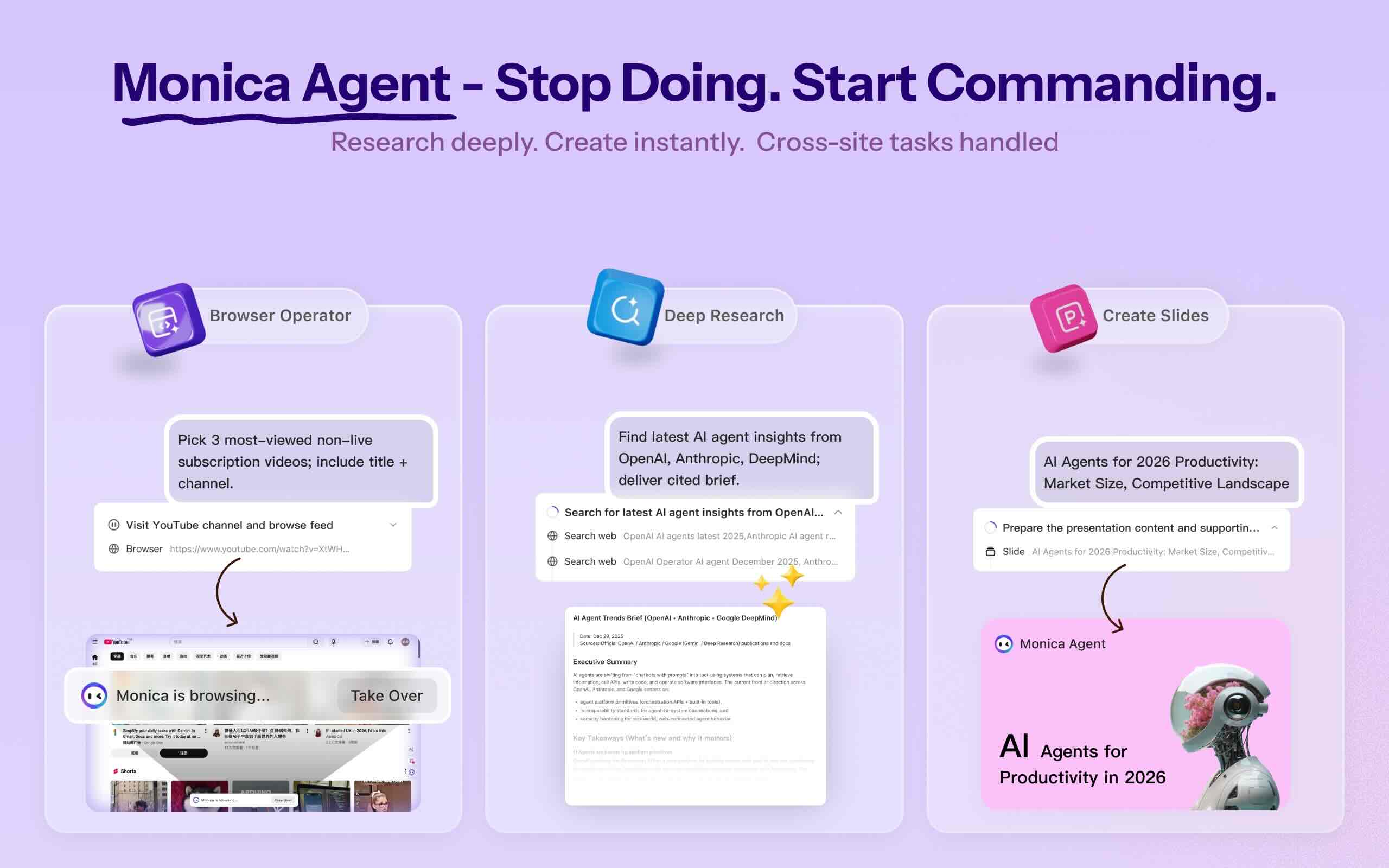 Monica Agent Interface