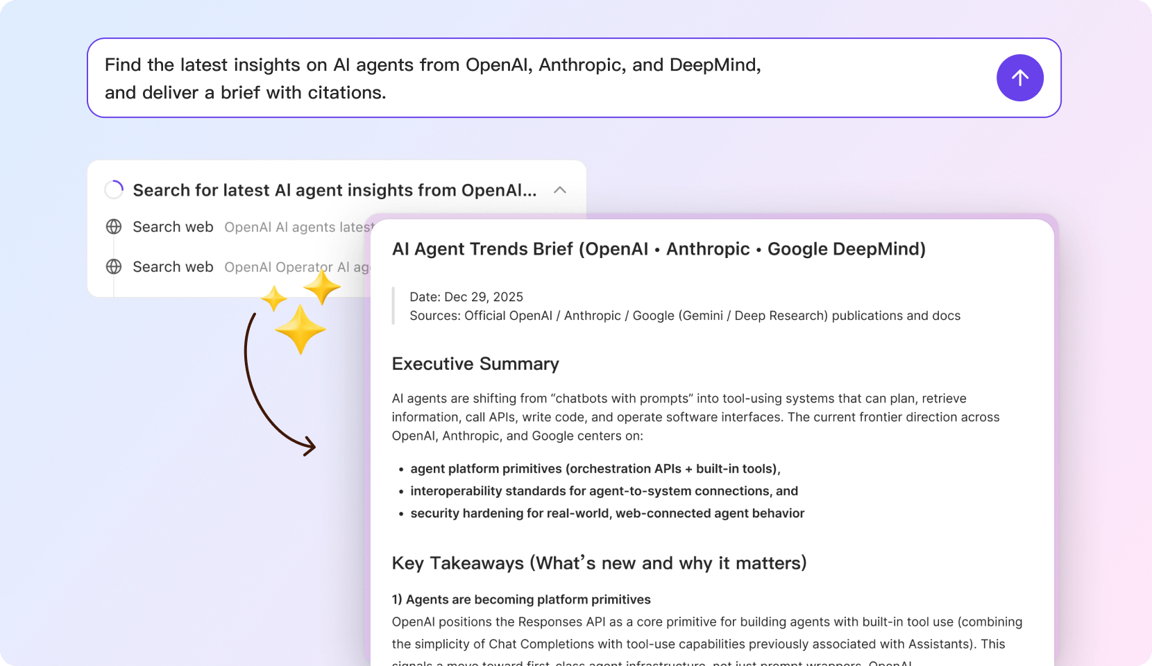 Deep Research Interface