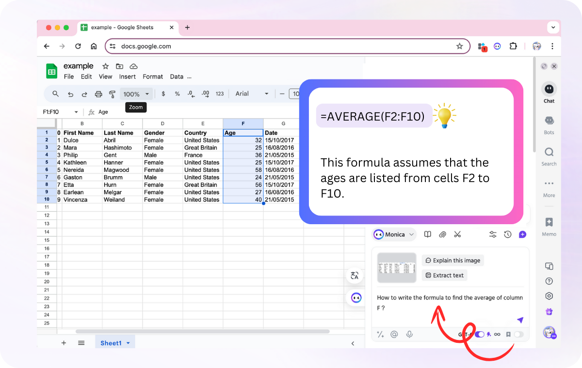 Excel AI Assistant Quick Formulas Instant Analysis