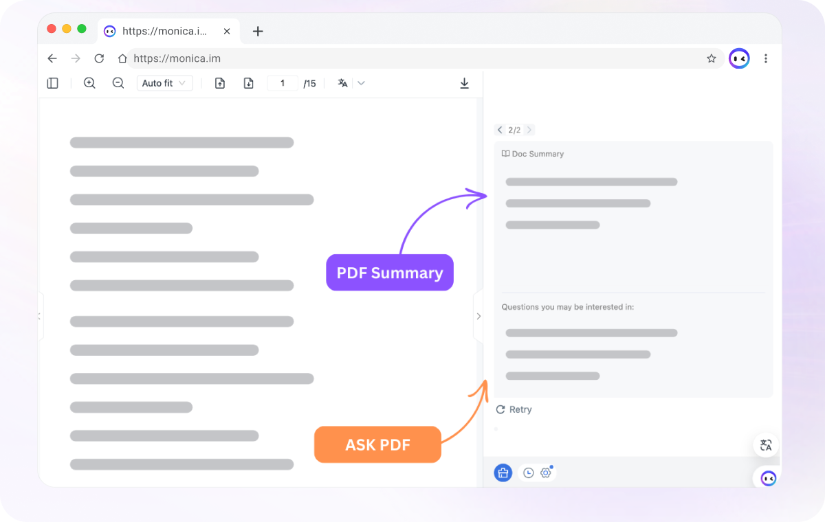 Chat With Any PDF ChatPDF Monica AI